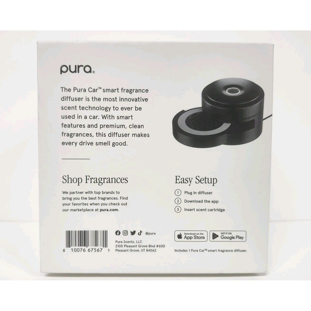 Pura Car Fragrance Diffuser Smart Scent w/ White Tea No. 1 Fragrance NEW OB - Picture 2 of 3